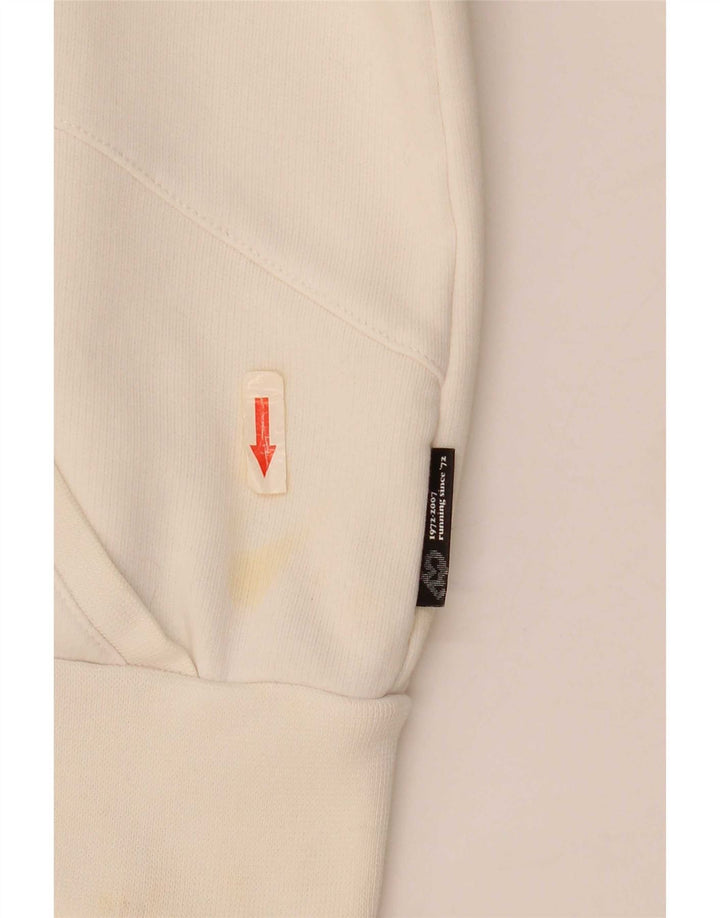 Nike Womens Tracksuit Top Jacket UK 10/12 Medium White Cotton