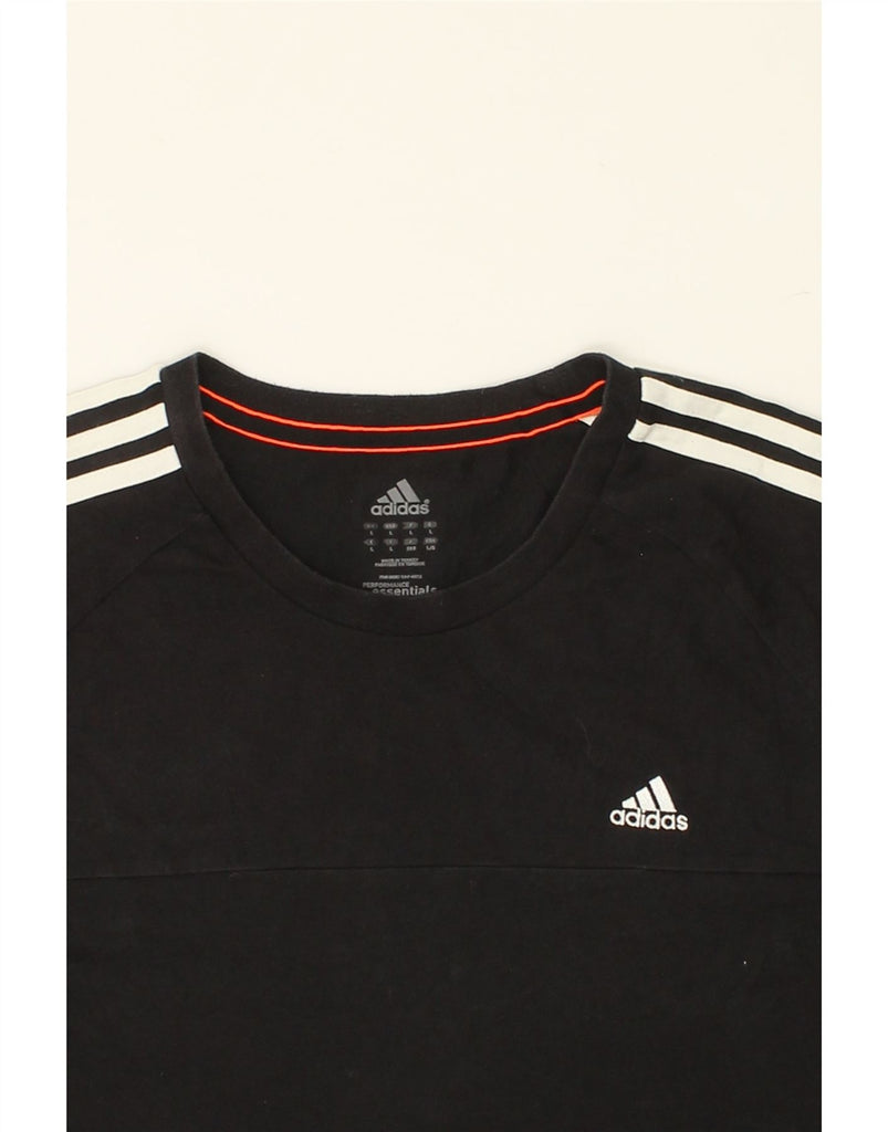 ADIDAS Mens Climalite T-Shirt Top Large Black Cotton | Vintage Adidas | Thrift | Second-Hand Adidas | Used Clothing | Messina Hembry 