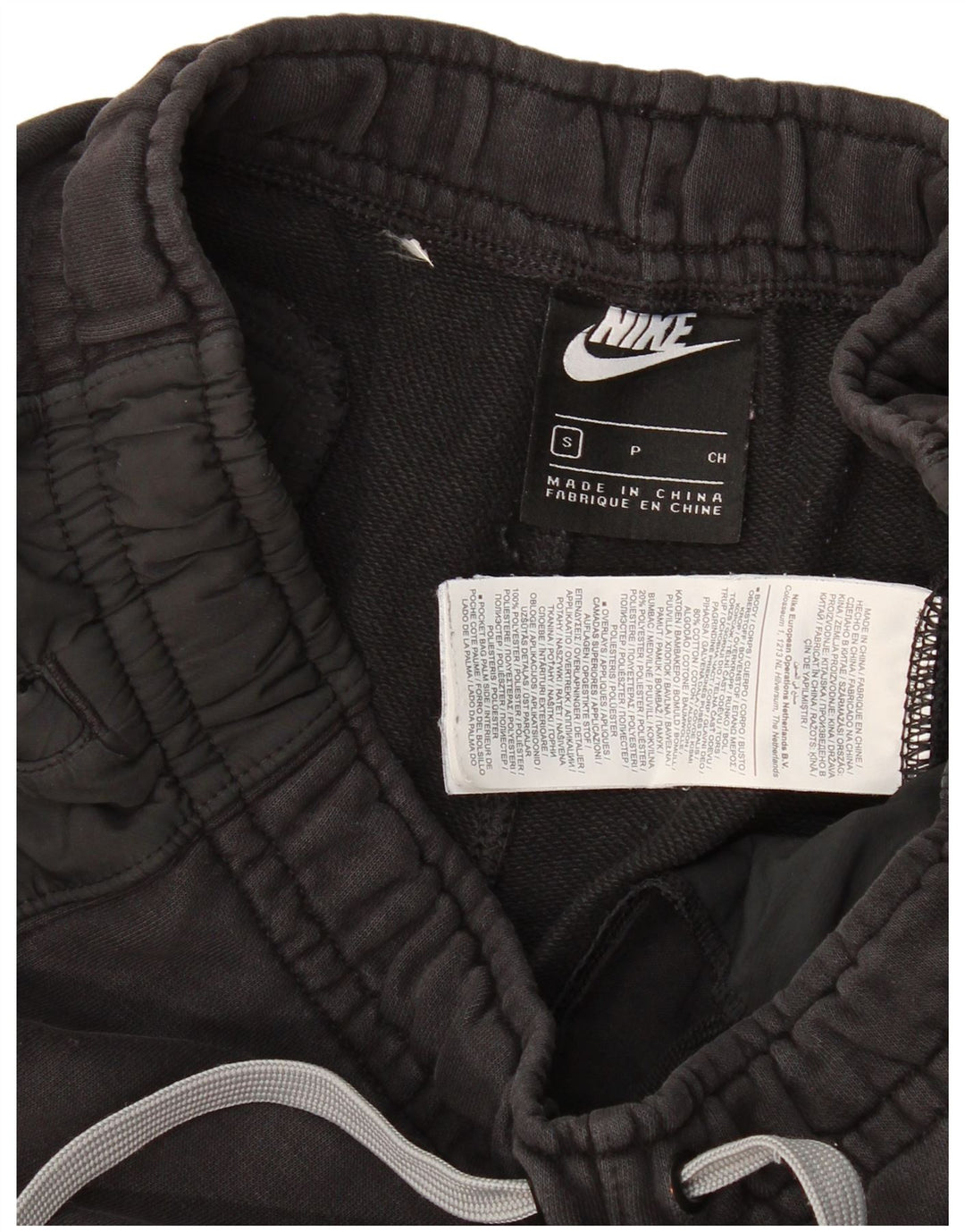 Nike Mens Graphic Tracksuit Trousers Joggers Small  Black Cotton