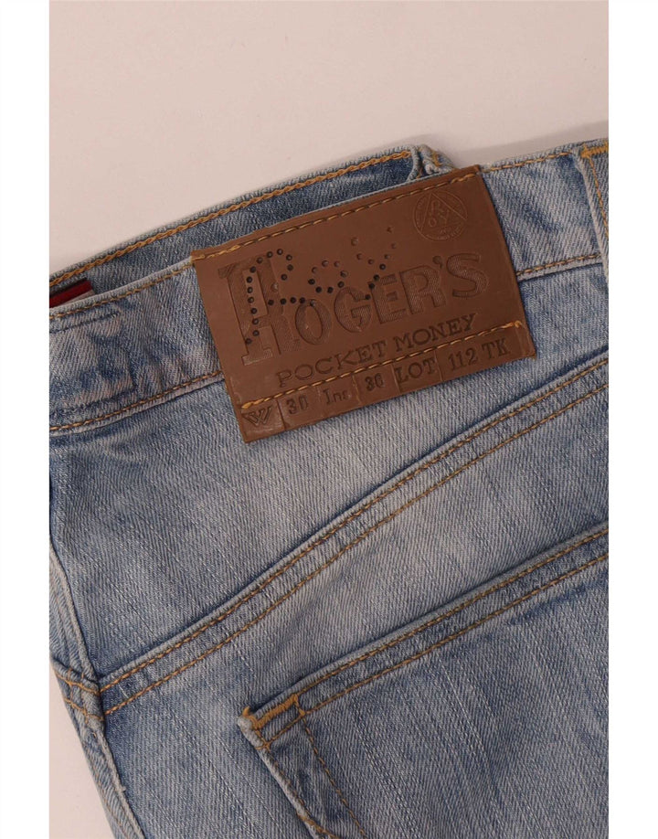 Roy Rogers Mens Straight Jeans W30 L31 Blue Cotton