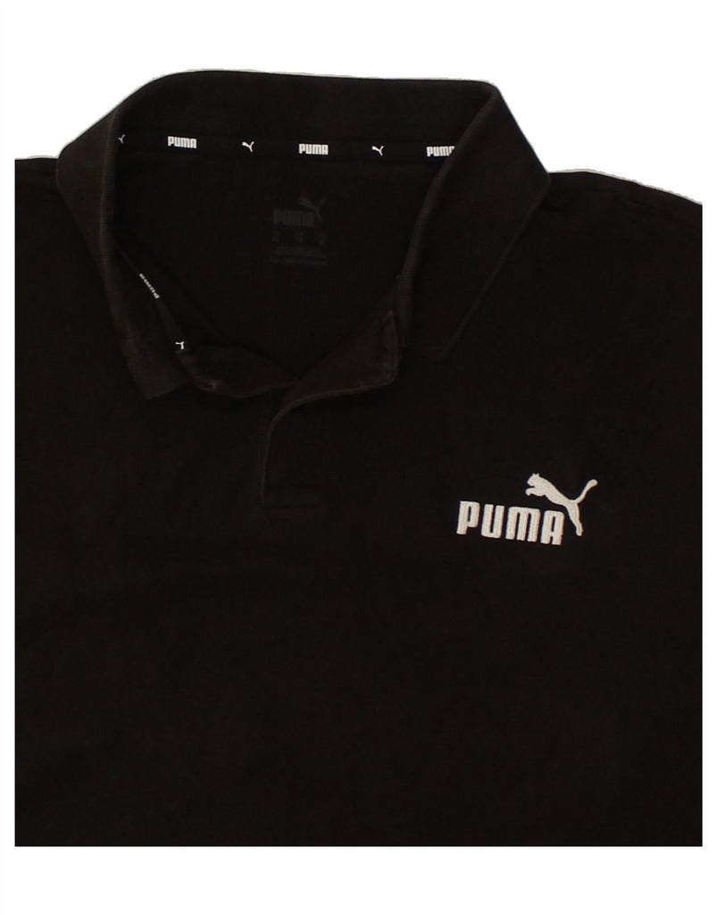 PUMA Mens Polo Shirt XL Black | Vintage Puma | Thrift | Second-Hand Puma | Used Clothing | Messina Hembry 