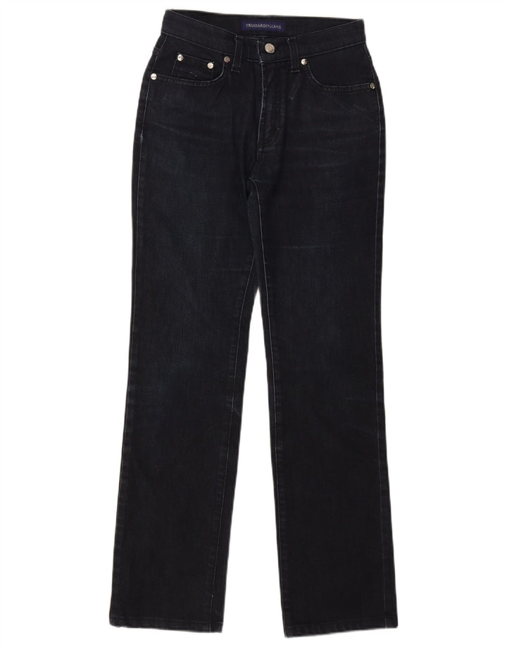 Trussardi Womens Straight Jeans W24 L28 Navy Blue
