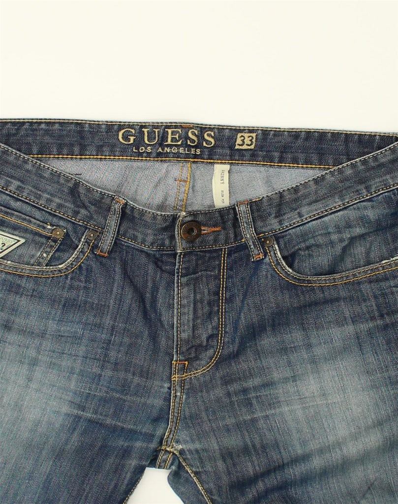 GUESS Mens Los Angeles Skinny Jeans W33 L26 Blue Cotton | Vintage Guess | Thrift | Second-Hand Guess | Used Clothing | Messina Hembry 