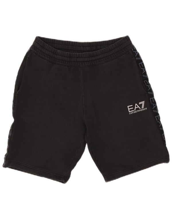 Emporio Armani Mens Graphic Sport Shorts Small  Black Cotton