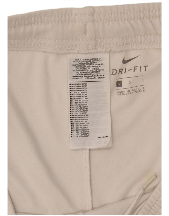 Nike Mens Dri Fit Sport Shorts Large White Polyester