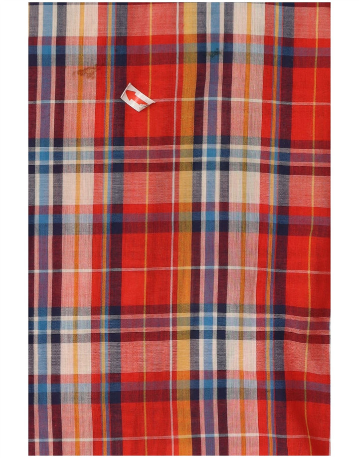 Vintage Girls Shirt 11-12 Years Red Plaid Polyester