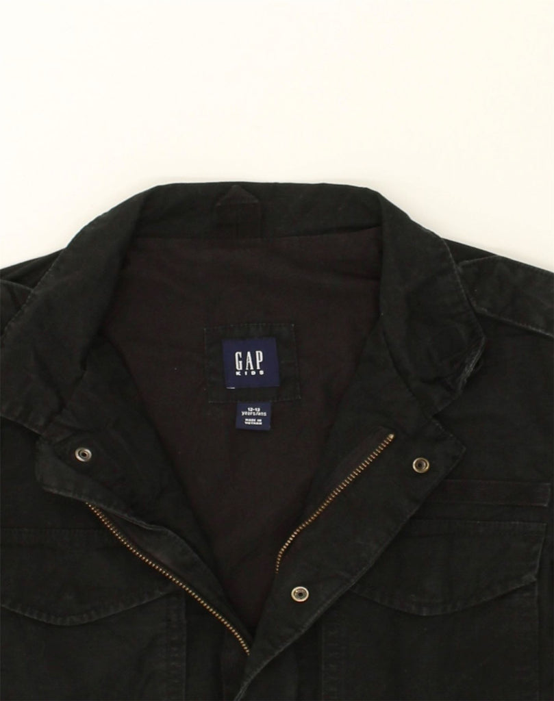 GAP Boys Utility Jacket 12-13 Years Black Cotton | Vintage Gap | Thrift | Second-Hand Gap | Used Clothing | Messina Hembry 