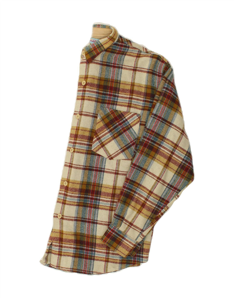 VINTAGE Mens Flannel Shirt Large Multicoloured Check Acrylic Vintage Vintage and Second-Hand Vintage from Messina Hembry 