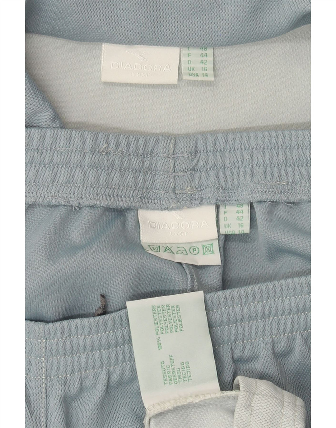 DIADORA Womens Oversized Full Tracksuit UK 16 Large Blue Colourblock Vintage Diadora and Second-Hand Diadora from Messina Hembry 