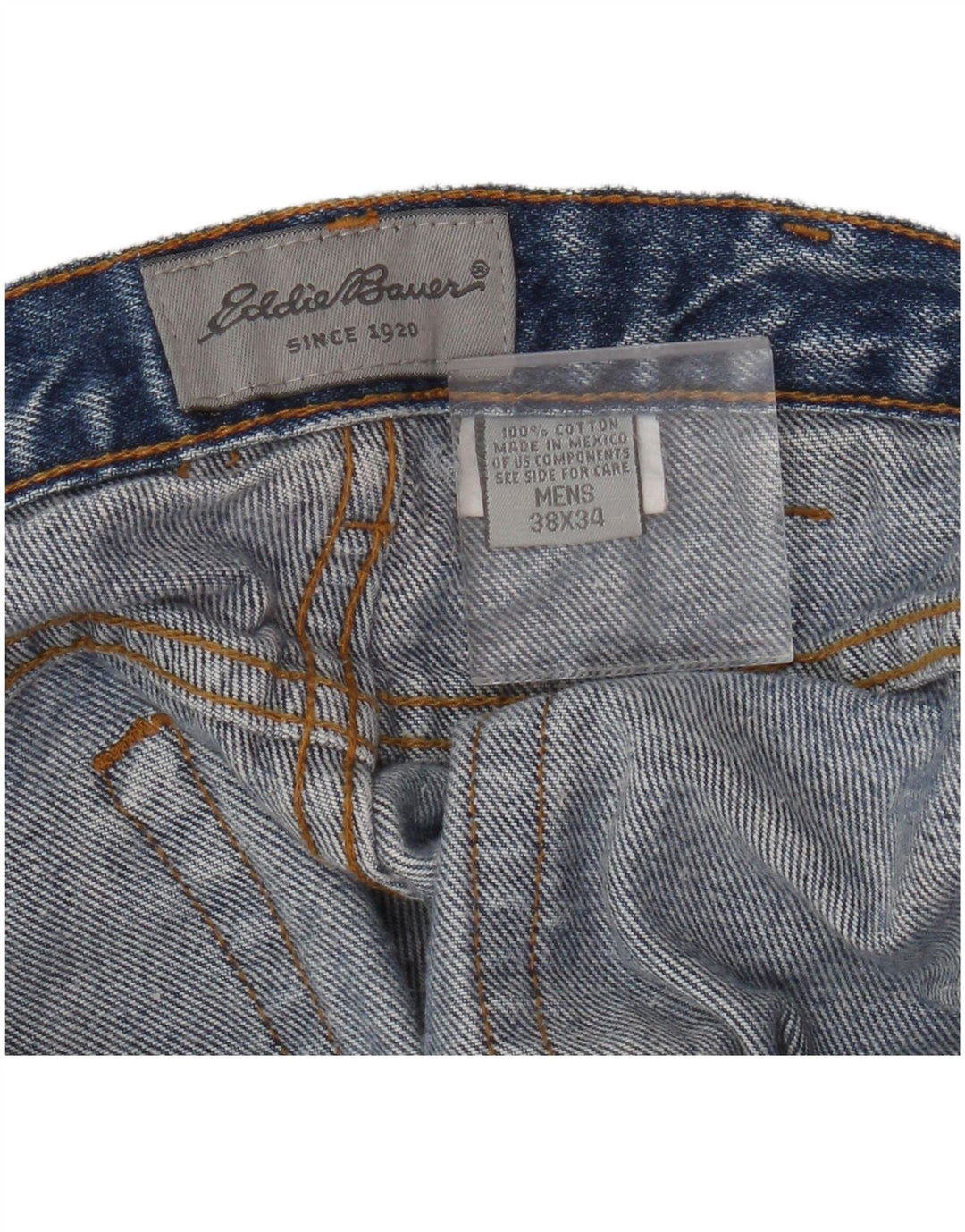 Eddie Bauer Mens Tapered Jeans W38 L34 Blue Cotton