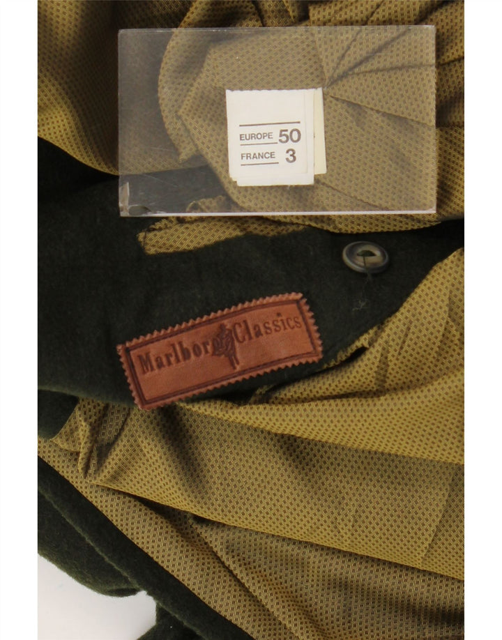 MARLBORO CLASSICS Mens 2 Button Blazer Jacket EU 50 Large Green Wool