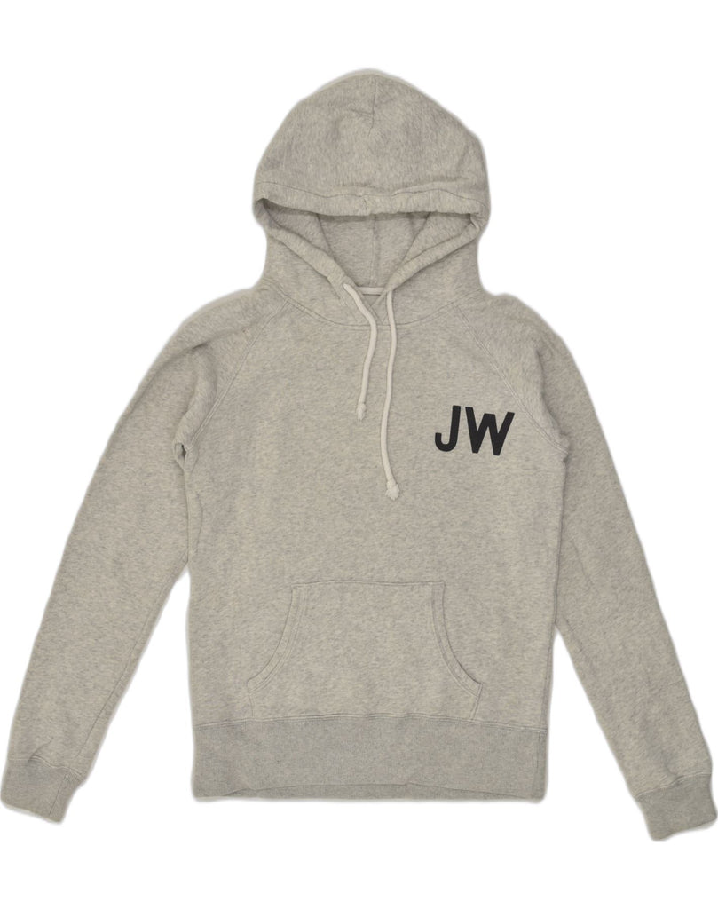 JACK WILLS Womens Graphic Hoodie Jumper UK 12 Medium Grey Cotton | Vintage Jack Wills | Thrift | Second-Hand Jack Wills | Used Clothing | Messina Hembry 