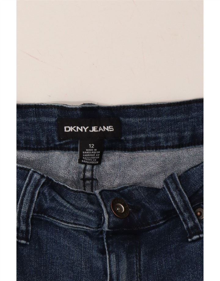 DKNY Womens Denim Shorts US 12 Large W34  Navy Blue Cotton Vintage Dkny and Second-Hand Dkny from Messina Hembry 