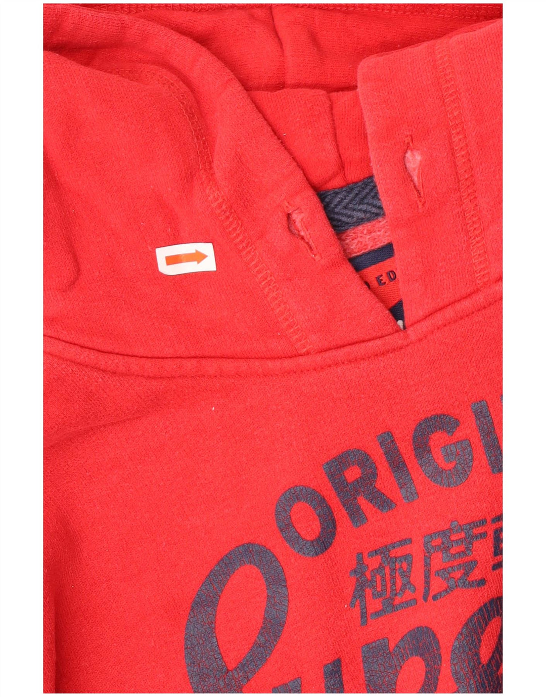 Superdry Mens Graphic Hoodie Jumper Small Red Cotton