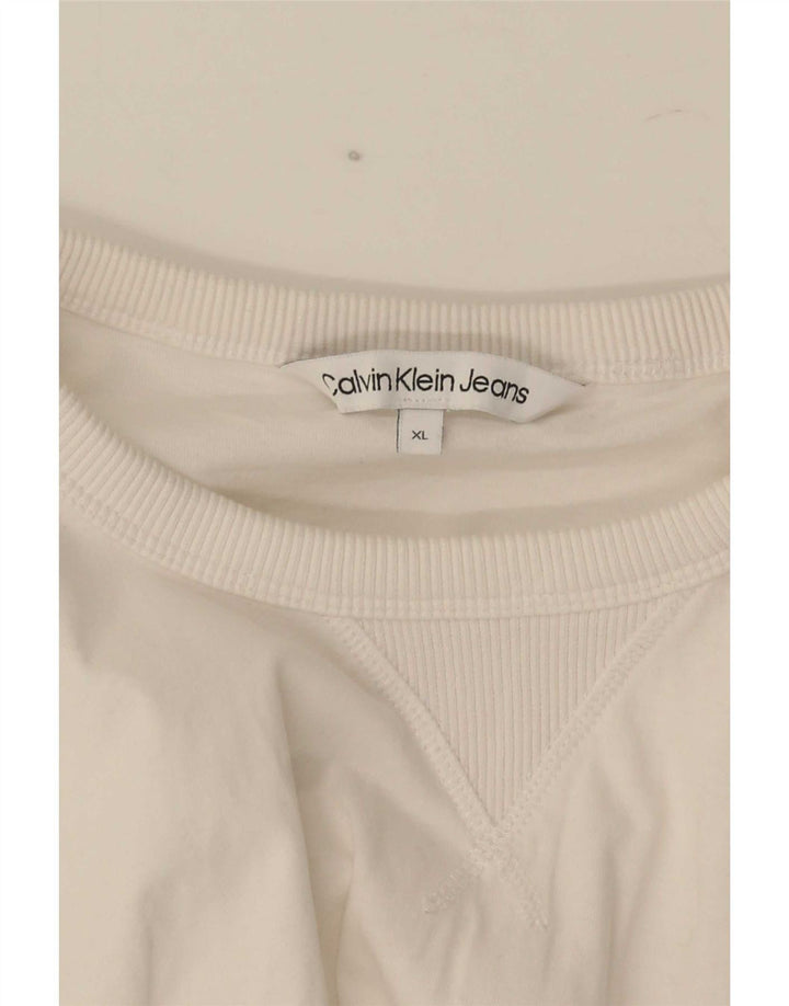 Calvin Klein Jeans Mens T-Shirt Top XL White