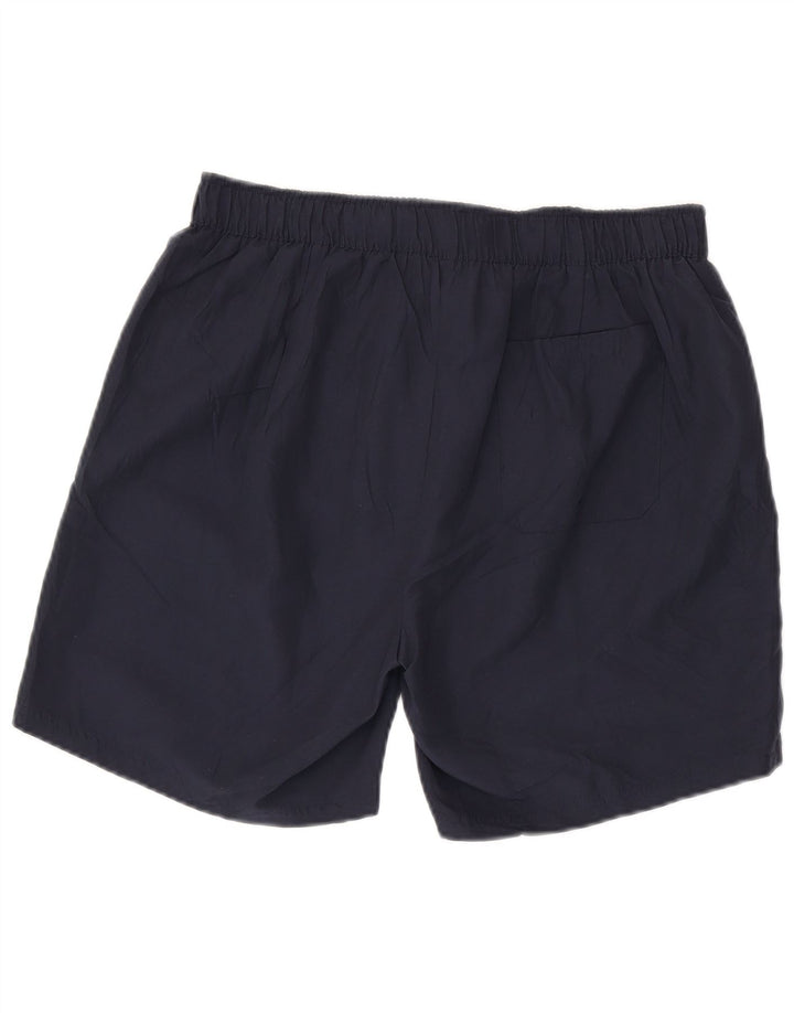MISTRAL Mens Graphic Swimming Shorts Medium  Navy Blue Polyester