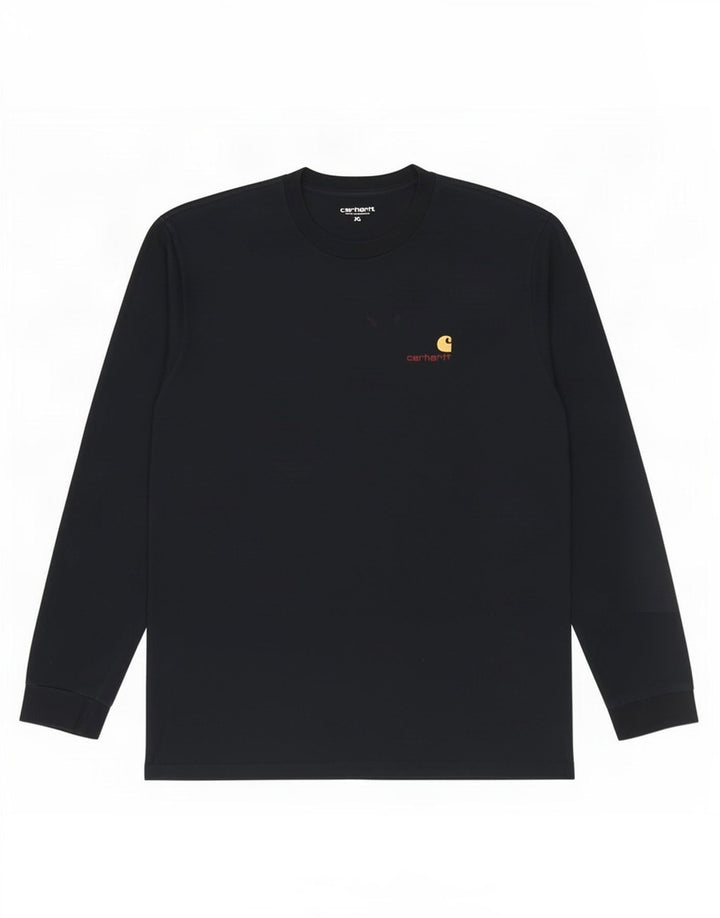 Carhartt Mens Top Long Sleeve XL Navy Blue Cotton
