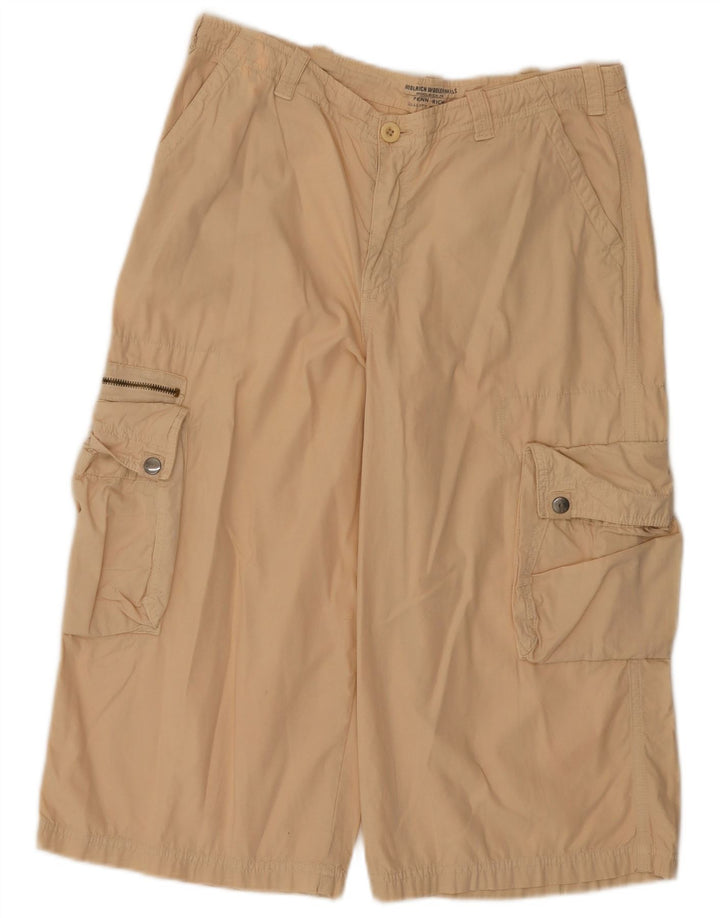 Woolrich Womens Cargo Bermuda Shorts 2XL W36 Beige Cotton