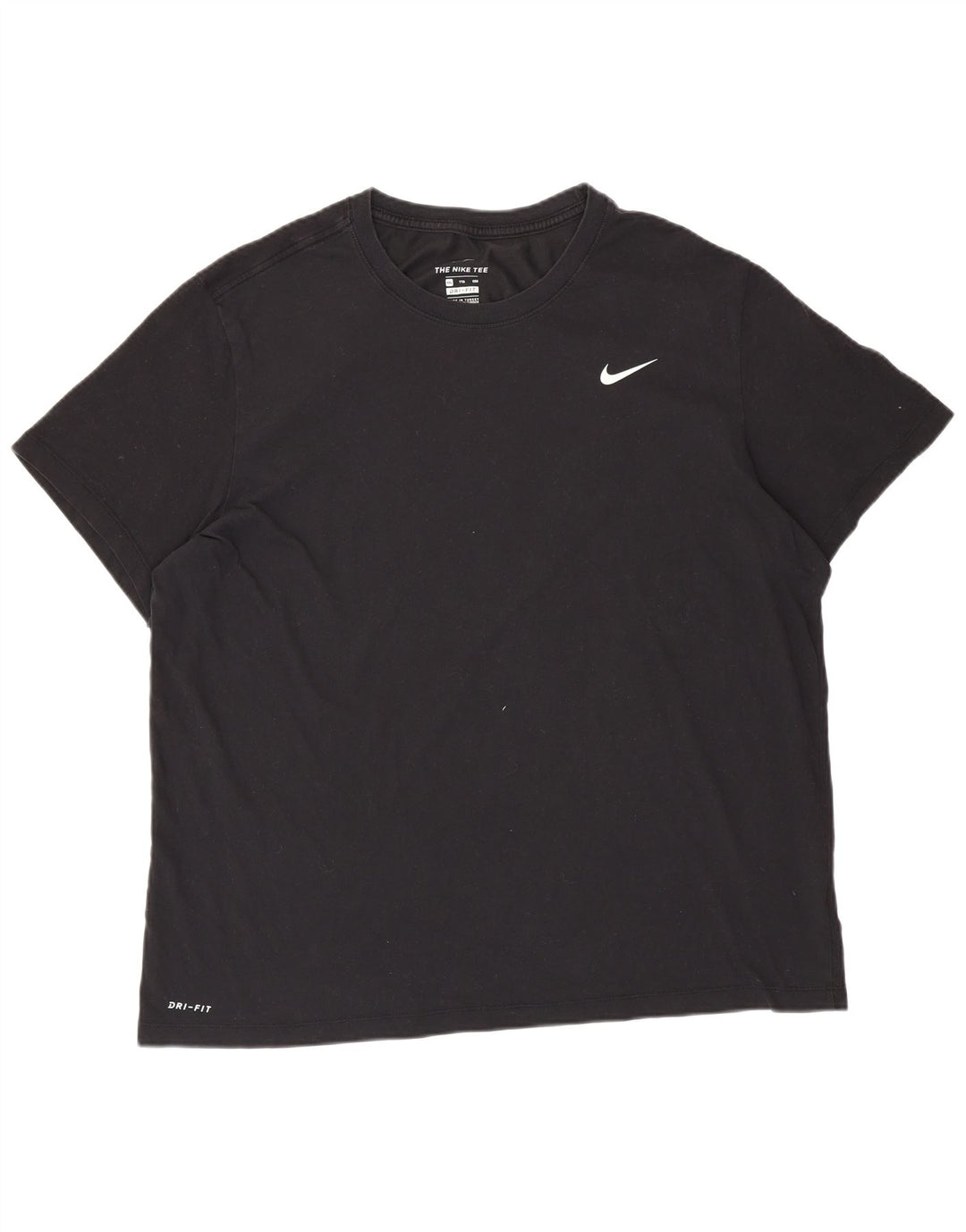 NIKE Mens Dri Fit T-Shirt Top 2XL Black Cotton