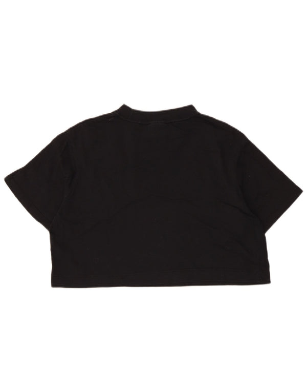 Nike Womens Crop Oversized Graphic T-Shirt Top UK 6 XS Black