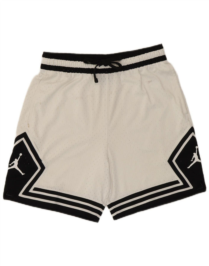 Jordan Mens Dri Fit Graphic Sport Shorts Medium White Colourblock Polyester