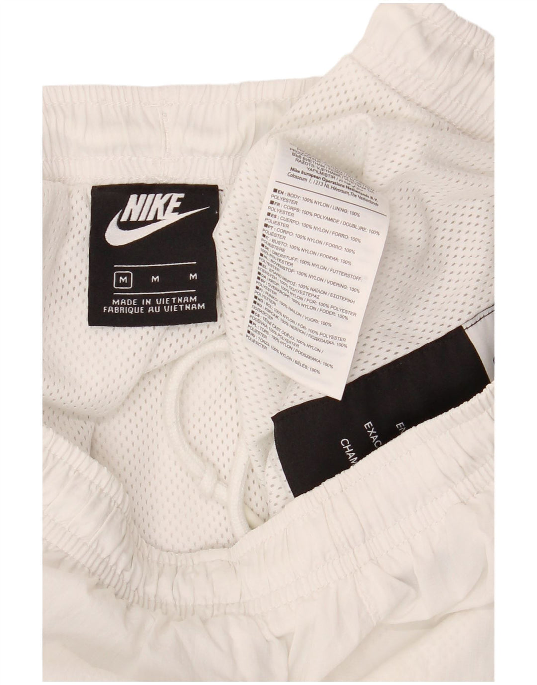 Nike Mens Tracksuit Trousers Joggers Medium  White Colourblock Nylon