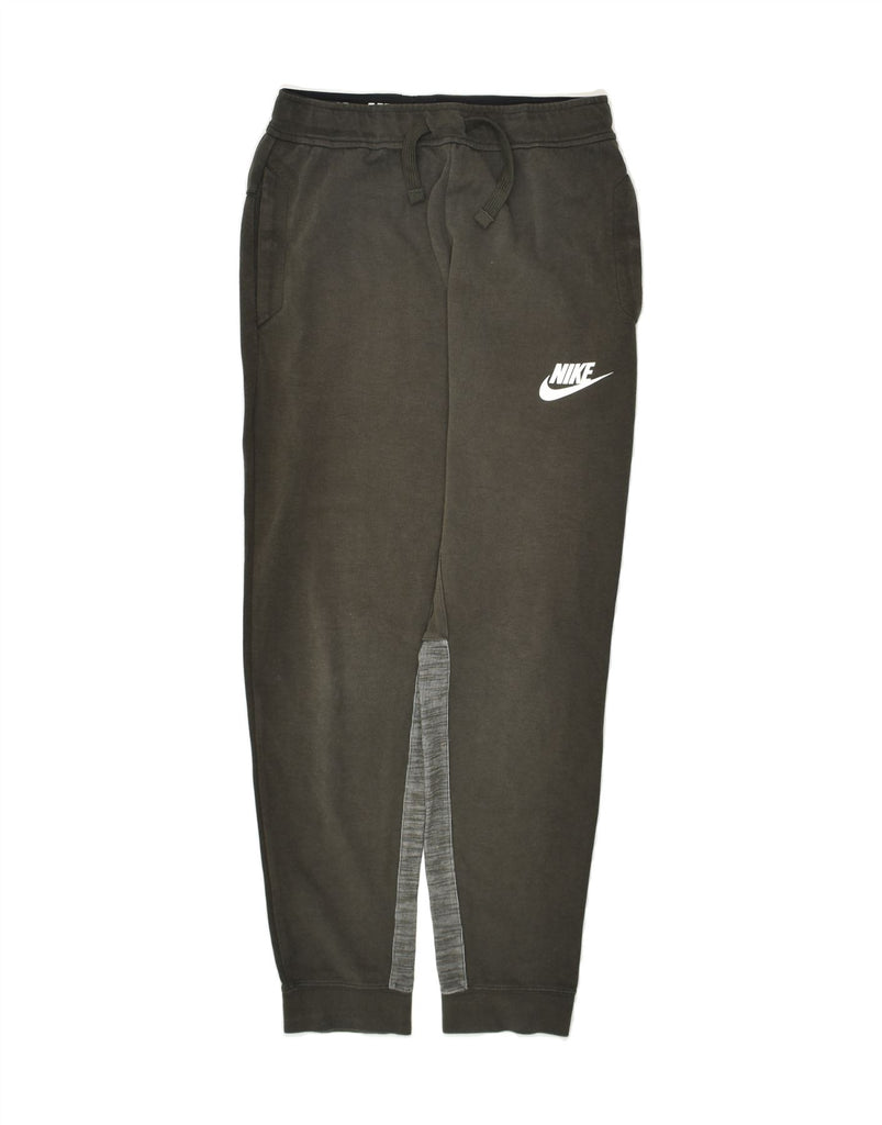 NIKE Boys Tracksuit Trousers Joggers 12-13 Years Large Khaki Cotton | Vintage Nike | Thrift | Second-Hand Nike | Used Clothing | Messina Hembry 