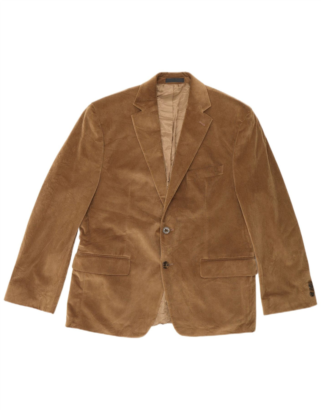 Michael Kors Mens 2 Button Blazer Jacket UK 40 Large Brown Polyester