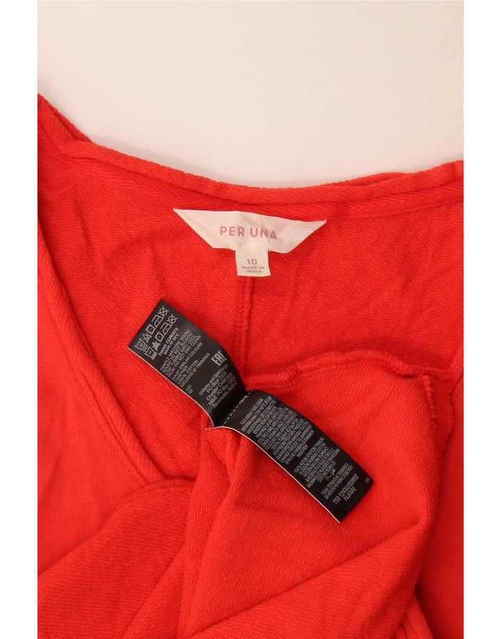 Marks & Spencer Womens Per Una Oversized Top 3/4 Sleeve UK 10 Small Red