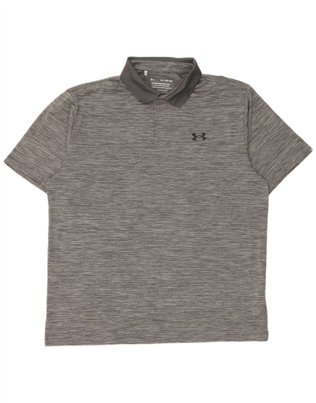 Under Armour Mens Polo Shirt XL Grey Flecked Polyester