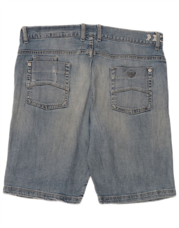 Armani Boys Denim Shorts 15-16 Years W34 Blue Cotton