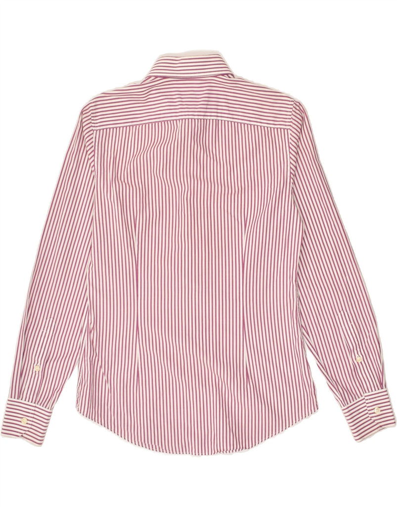 BENETTON Womens Shirt UK 14 Large Pink Striped Cotton | Vintage Benetton | Thrift | Second-Hand Benetton | Used Clothing | Messina Hembry 