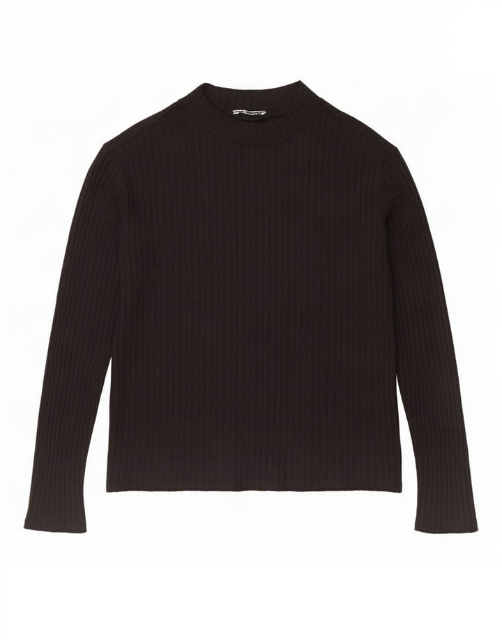 Zara Womens Top Long Sleeve UK 14 Large Black
