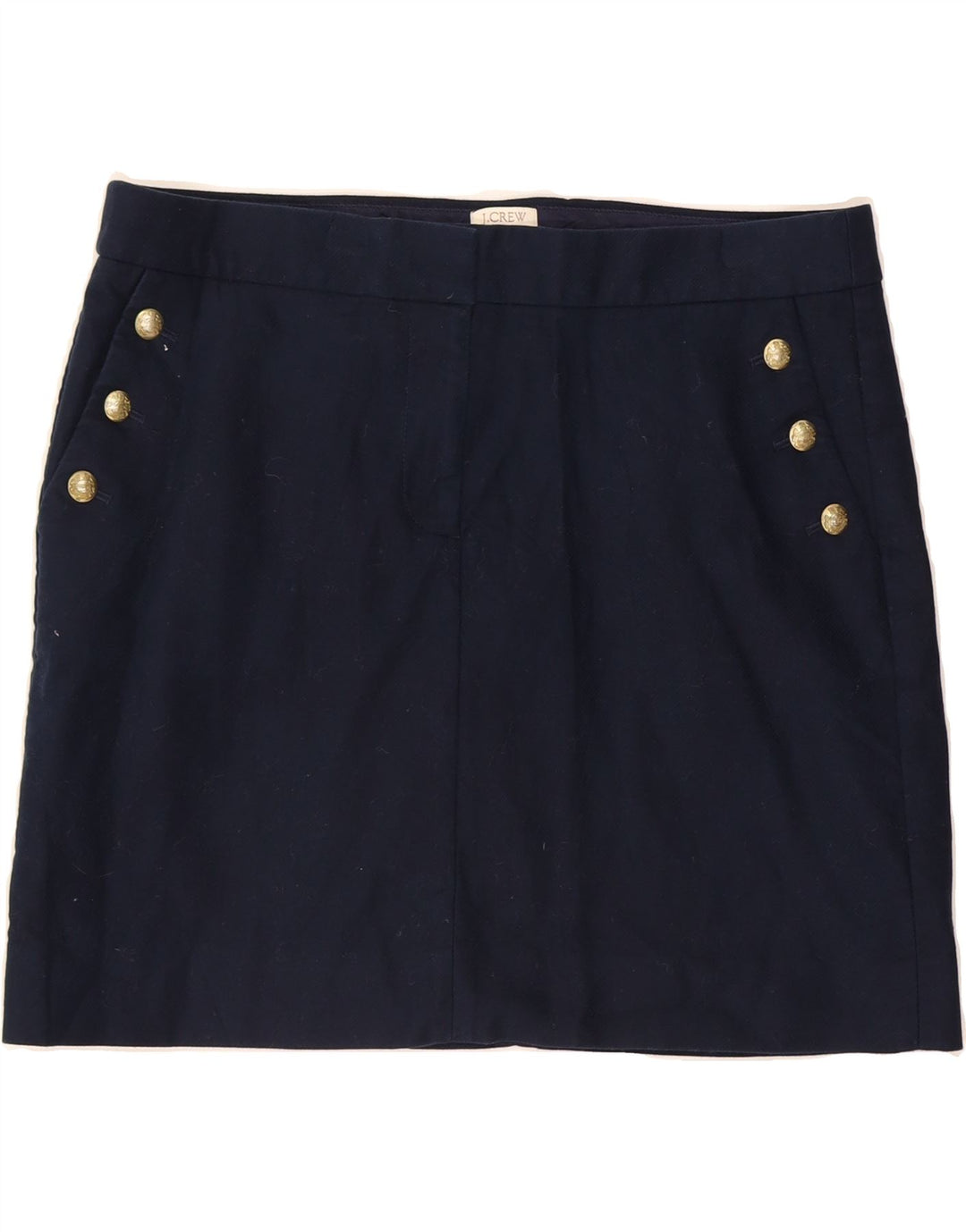 J. CREW Womens Mini Skirt US 8 Medium W30 Navy Blue Cotton Vintage J. Crew and Second-Hand J. Crew from Messina Hembry 