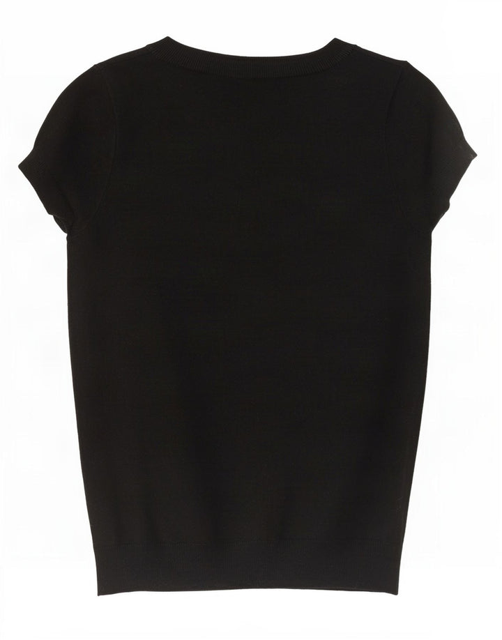 Zara Womens T-Shirt Top UK 14 Large Black
