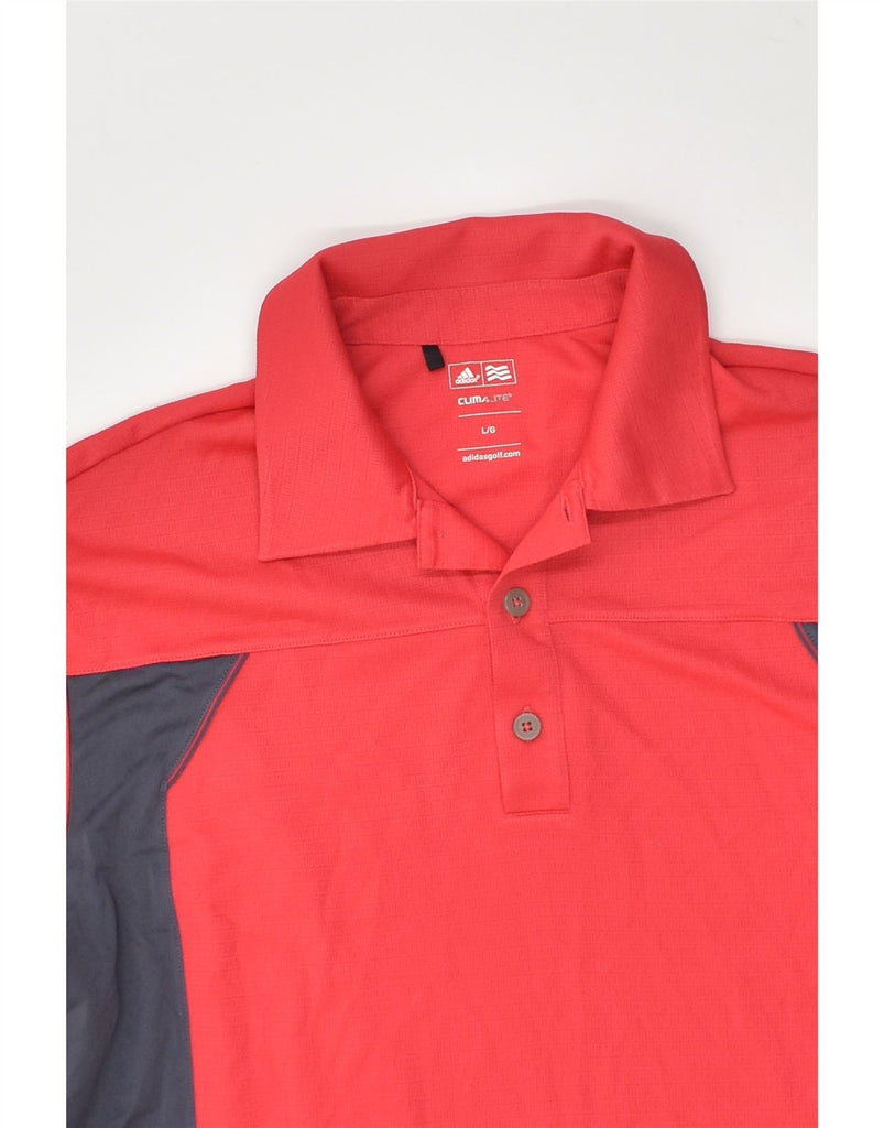 ADIDAS Mens Climalite Polo Shirt Large Red Polyester | Vintage Adidas | Thrift | Second-Hand Adidas | Used Clothing | Messina Hembry 