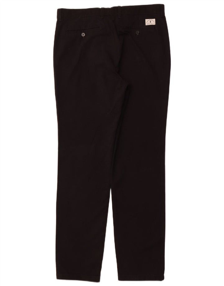 Jack Wills Mens Slim Chino Trousers W34 L32 Black Cotton