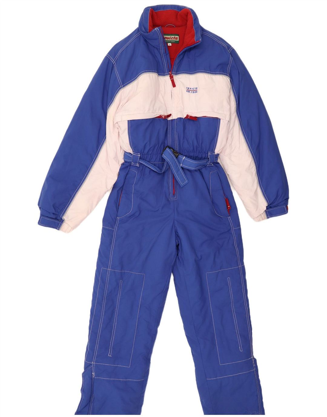 Invicta Boys Ski Jumpsuit 15-16 Years W32  L28 Blue Colourblock Polyamide