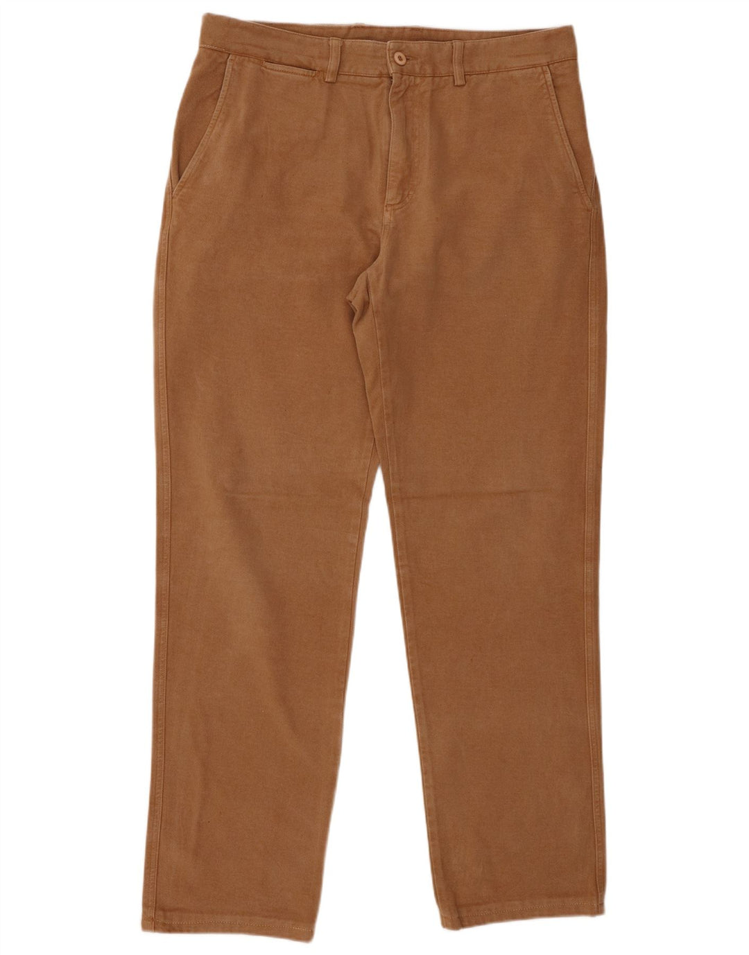 AVIREX Mens Straight Chino Trousers W36 L31 Brown Cotton