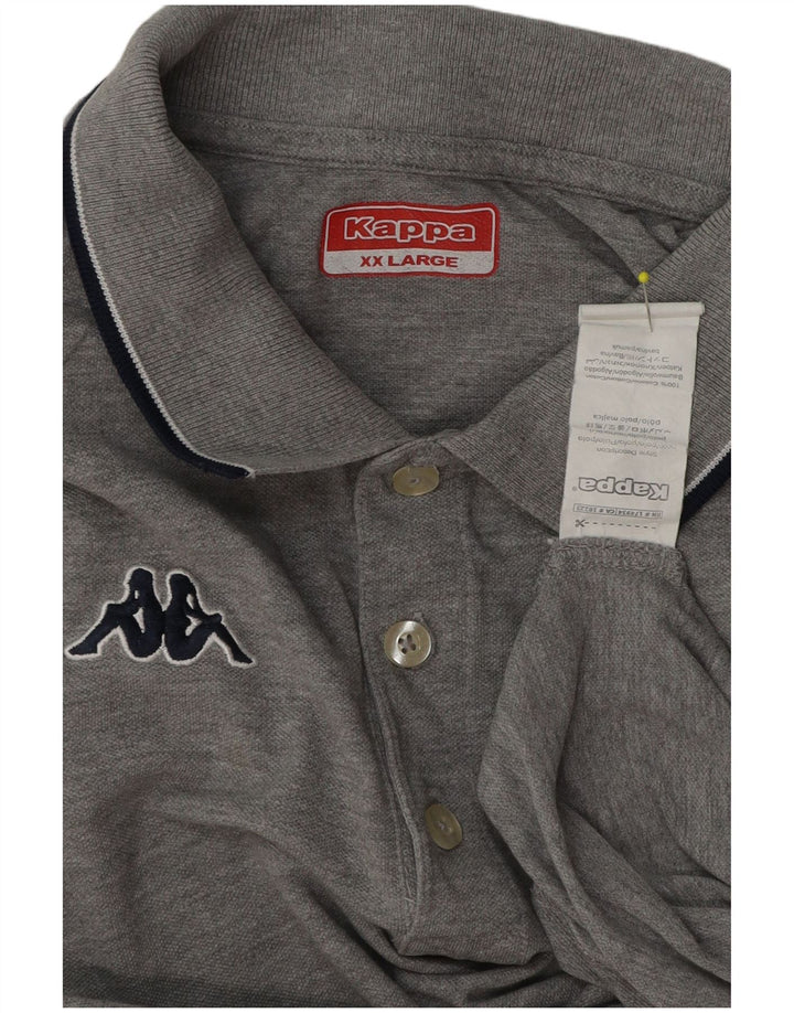 Kappa Mens Polo Shirt 2XL Grey Cotton