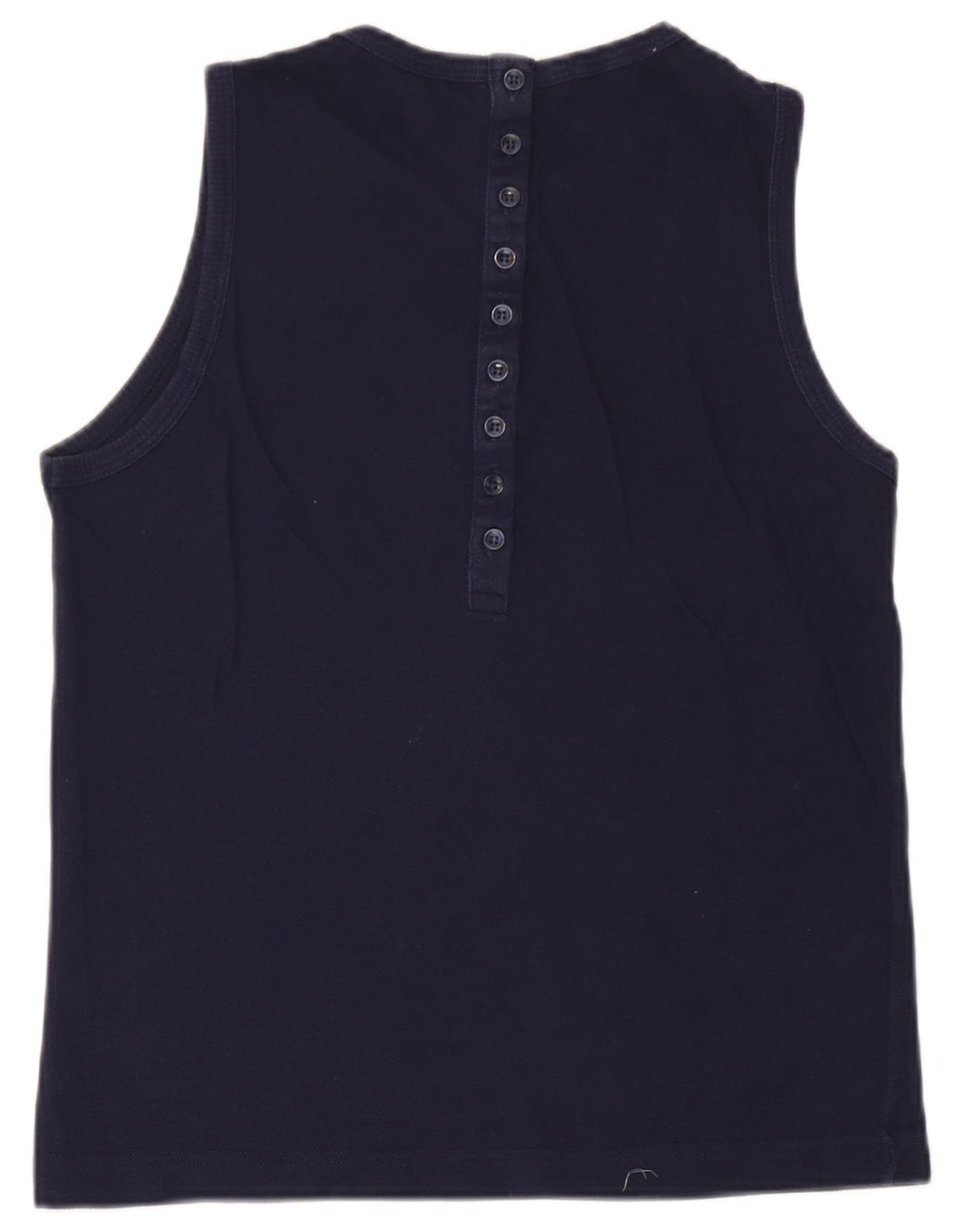 Lacoste Womens Vest Top Size 38 Medium Navy Blue Cotton