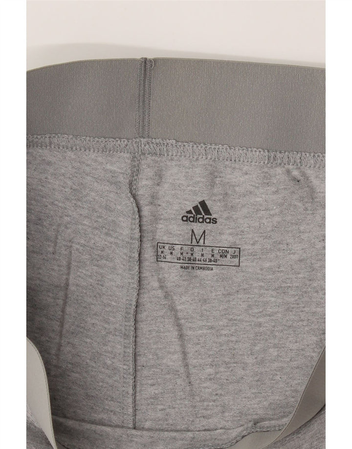 ADIDAS Womens Leggings UK 12/14 Medium  Grey Cotton Vintage Adidas and Second-Hand Adidas from Messina Hembry 