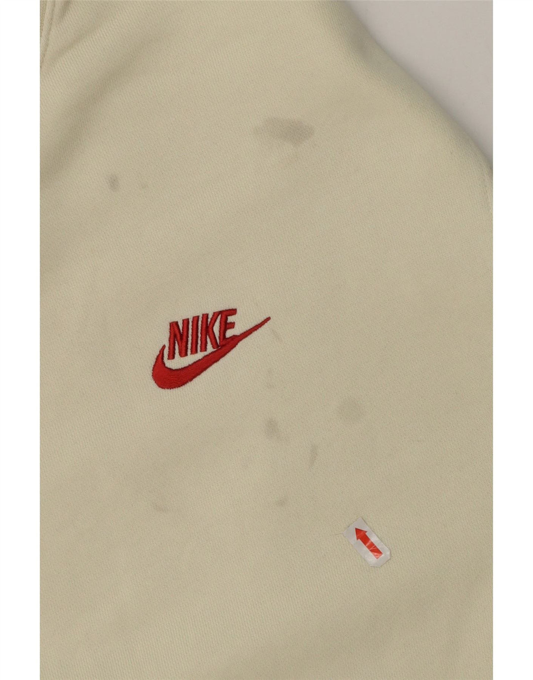 Nike Mens Sweatshirt Jumper Large Off White Cotton