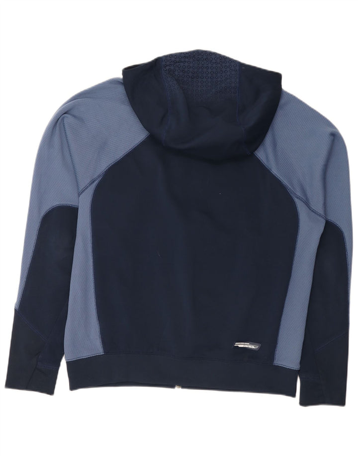 Nike Mens Graphic Hooded Tracksuit Top Jacket Medium Navy Blue Colourblock