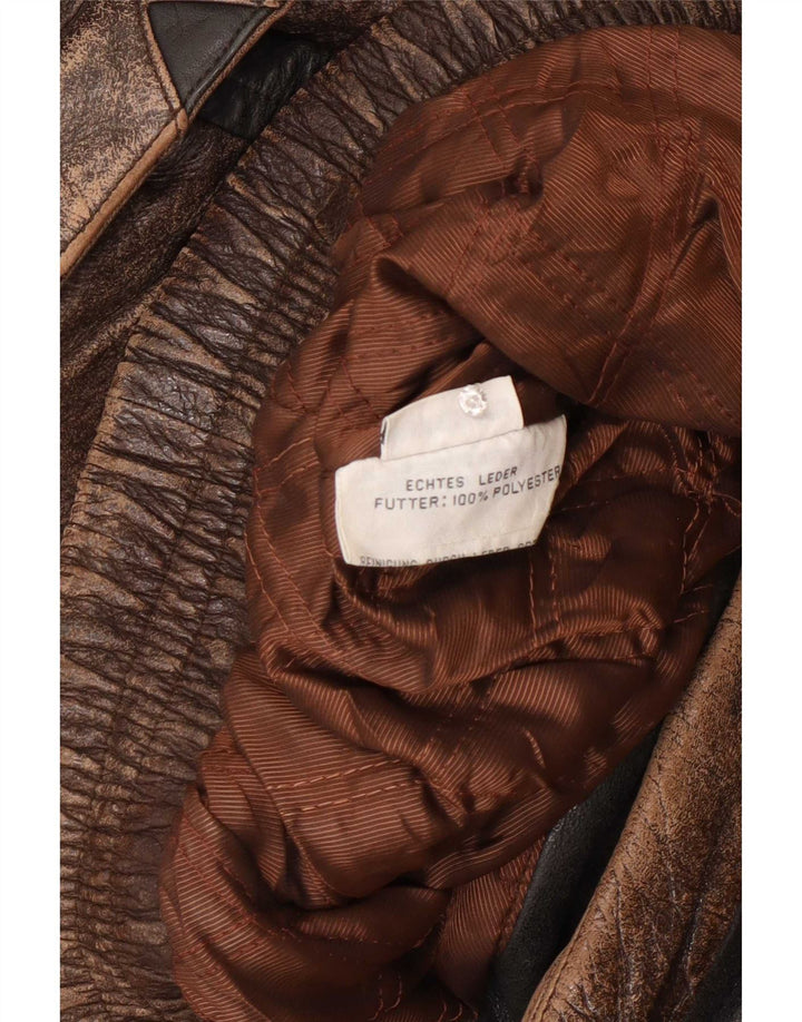 Rover&Lakes Mens Leather Jacket IT 52 XL Brown