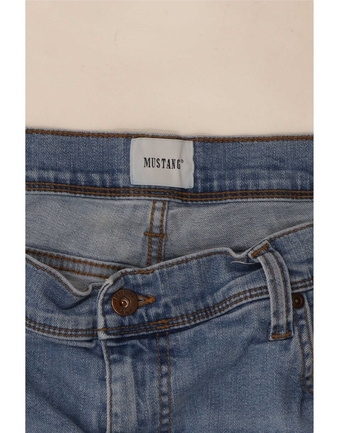 Mustang Mens Straight Jeans W38 L31 Blue