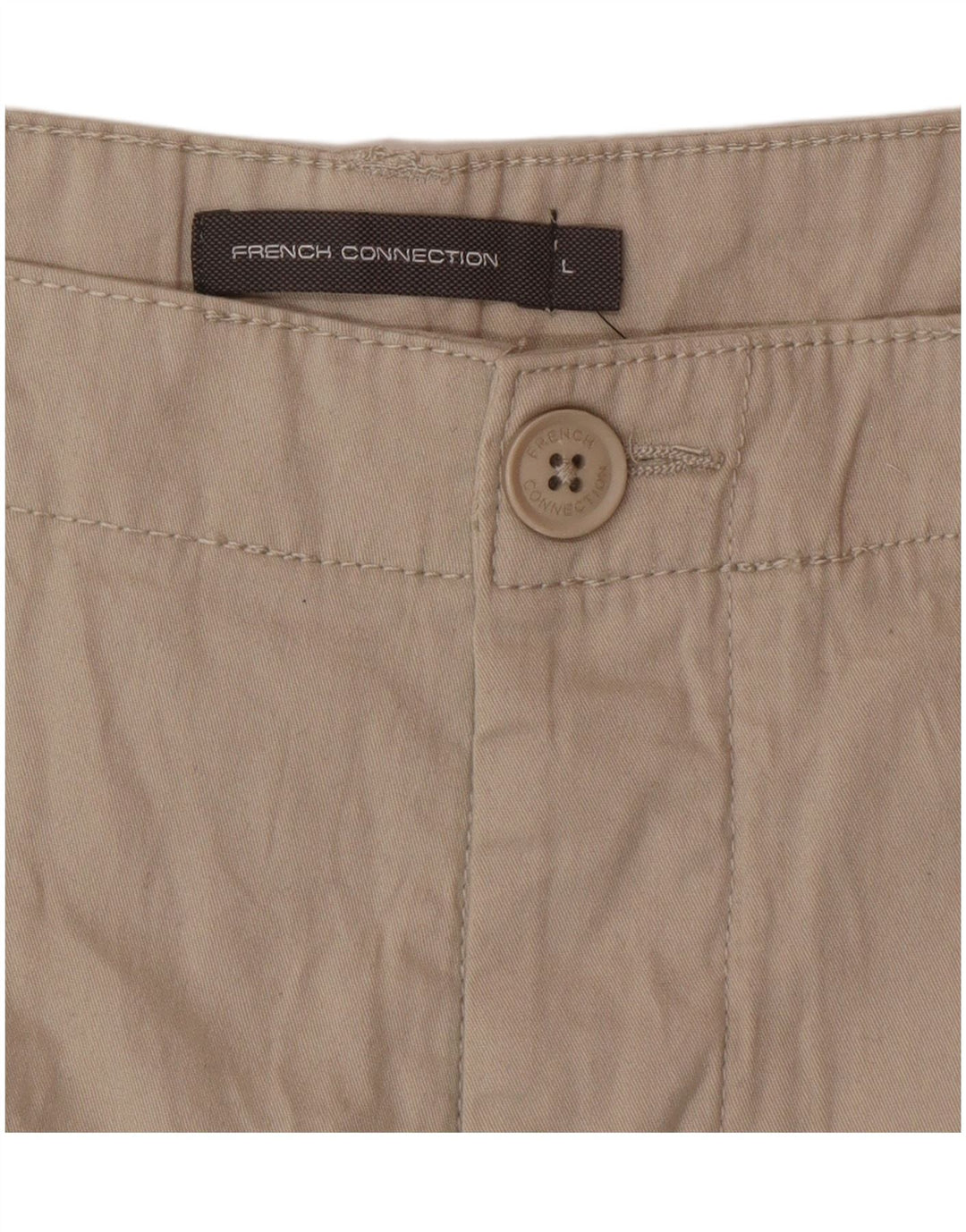 French Connection Mens Cargo Shorts Large W36 Beige Cotton