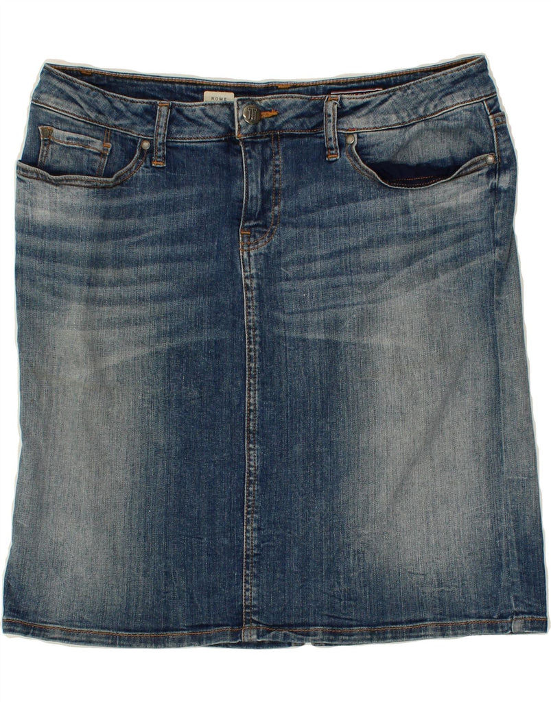 TOMMY HILFIGER Womens Rome Regular Fit Denim Skirt US 10 Large W32 Blue Vintage Tommy Hilfiger and Second-Hand Tommy Hilfiger from Messina Hembry 