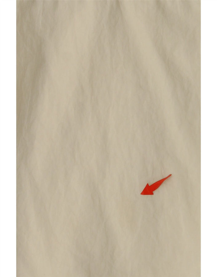 NIKE Mens Graphic Hooded Tracksuit Top Jacket Small Off White Nylon