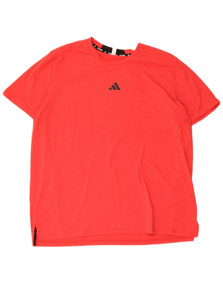 ADIDAS Mens Aeroready T-Shirt Top 2XL Red Polyester